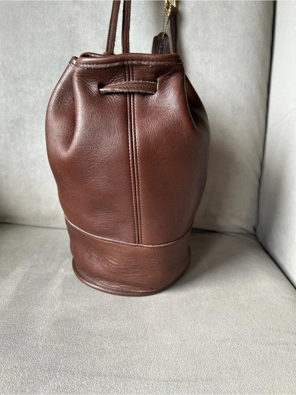 Vintage Coach Bixby Sling Drawstring Bucket Bag Mahogany #9984 USA Brown leather